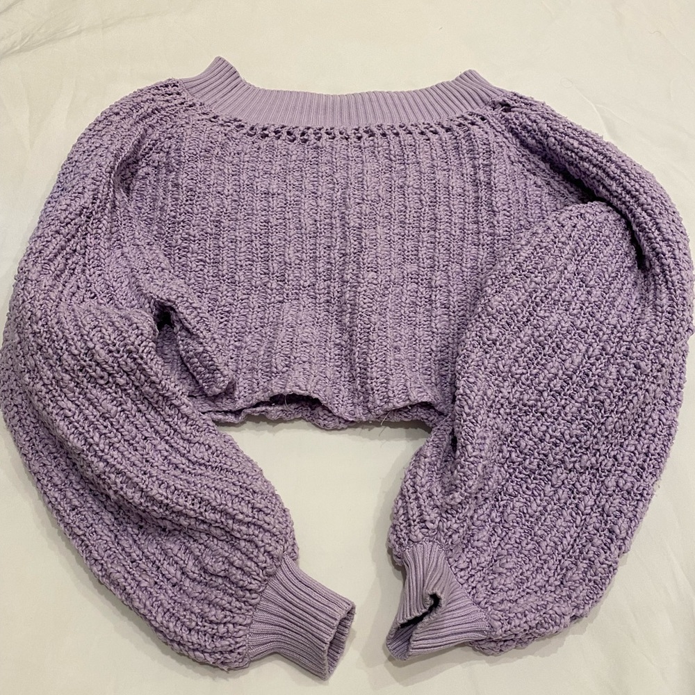 Free People Pandora’s Boatneck Sweater - Purple